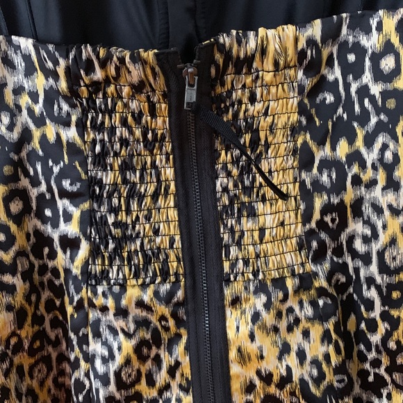 Guess -Hot! Yellow leopard mini dress - Picture 4 of 8